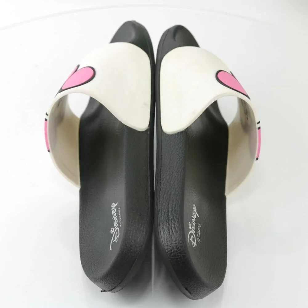Disney Girls Mickey Mouse Sandal Size‎ 5 Slide Black Pink Rubber Beach Waterpark